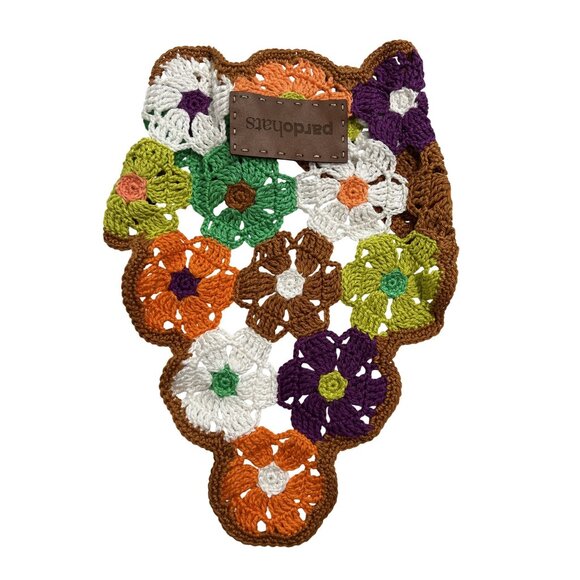 PARDOhats Carma Crochet Bandana in Brown Multi - Picture 1 of 4